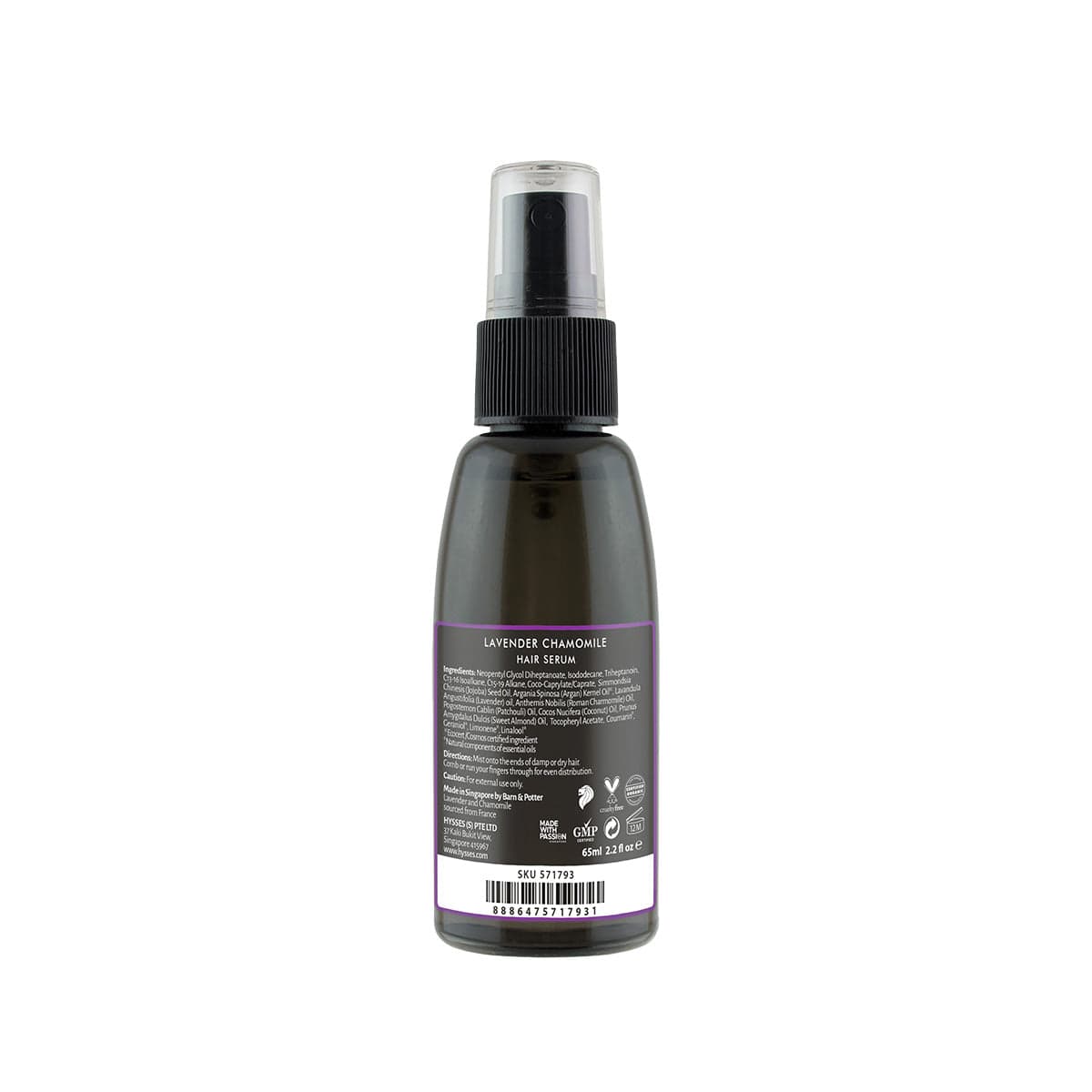 Hysses Singapore Hair Lightweight Hair Serum Lavender Chamomile