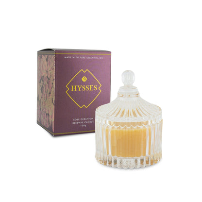Hysses Singapore Home & Scent 100g / Wicks Beeswax Candle Rose Geranium