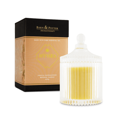 Hysses Singapore Home & Scent 650g / Wicks Beeswax Candle Vanilla Sandalwood