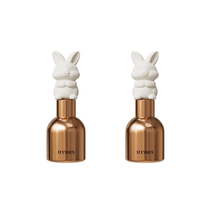 Hysses Singapore Home & Scent Clay Diffuser Set of 2, Rabbit (Magnolia Ambrette & Osmanthus Yuzu)
