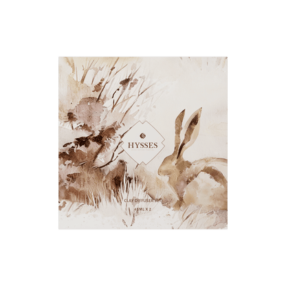 Hysses Singapore Home & Scent Clay Diffuser Set of 2, Rabbit (Magnolia Ambrette & Osmanthus Yuzu)