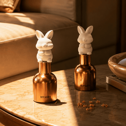 Hysses Singapore Home & Scent Clay Diffuser Set of 2, Rabbit (Magnolia Ambrette & Osmanthus Yuzu)
