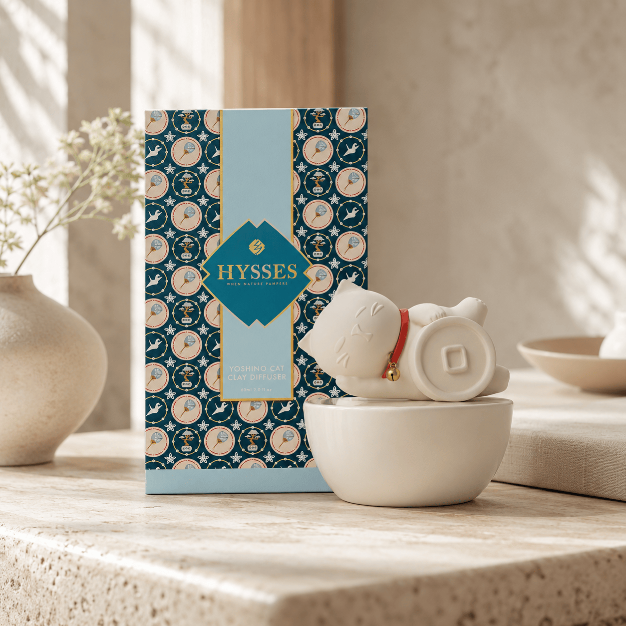 Hysses Singapore Home & Scent Clay Diffuser Yoshino Cat