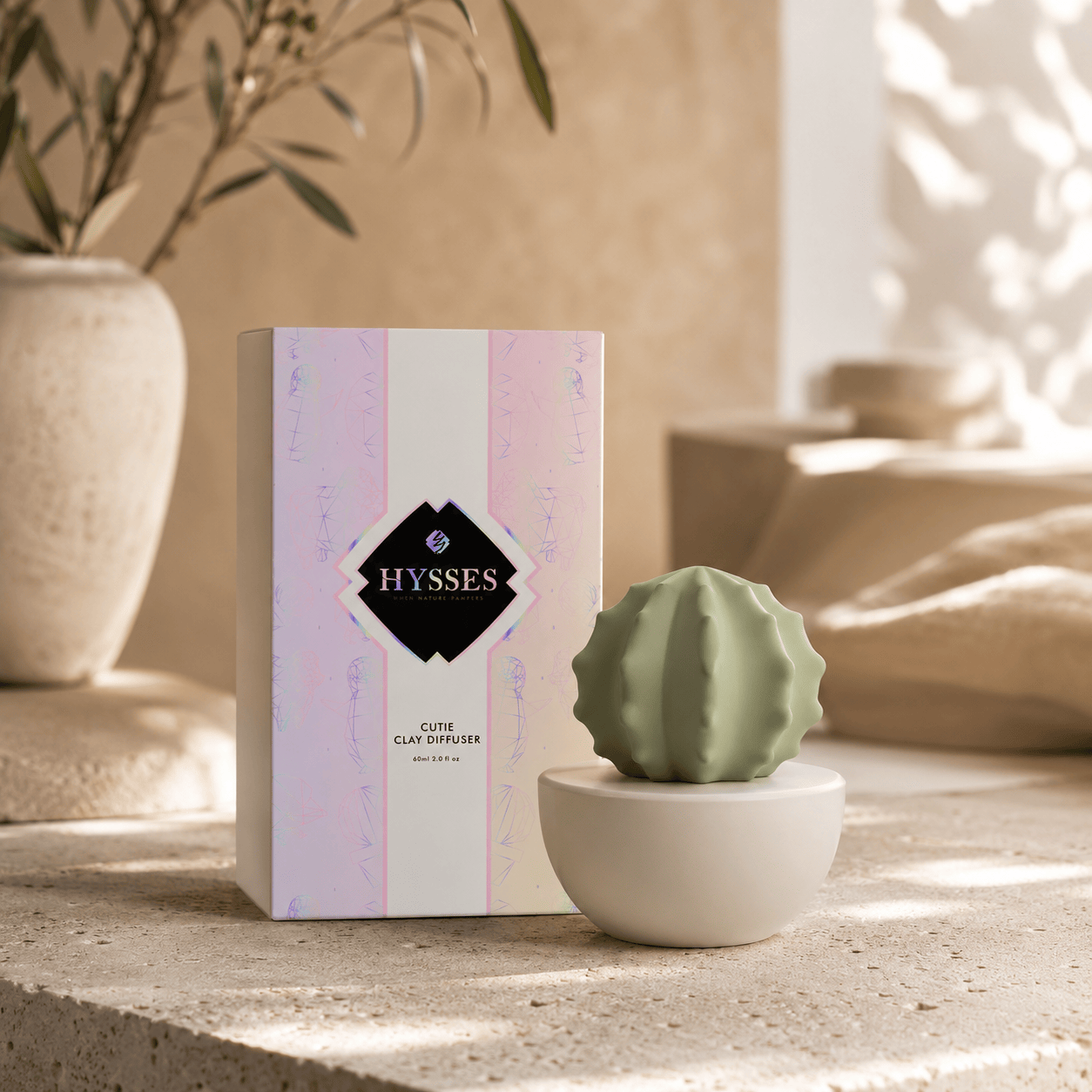 Hysses Singapore Home & Scent Cutie Clay Diffuser Cactus