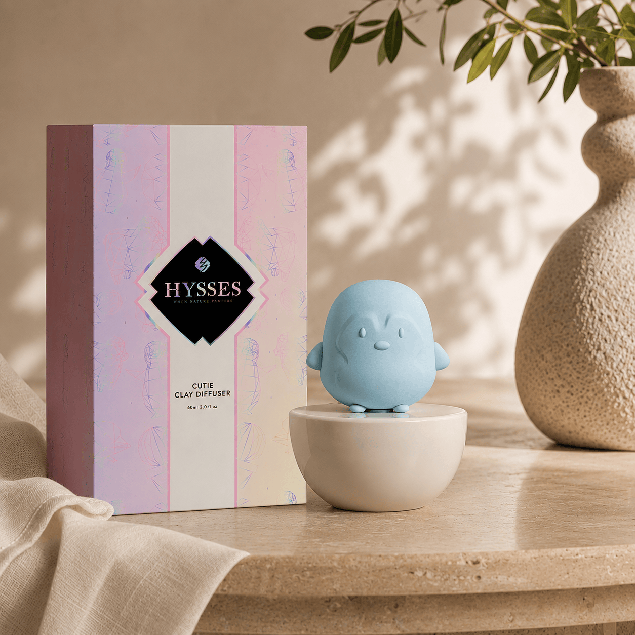 Hysses Singapore Home & Scent Cutie Clay Diffuser Penguin