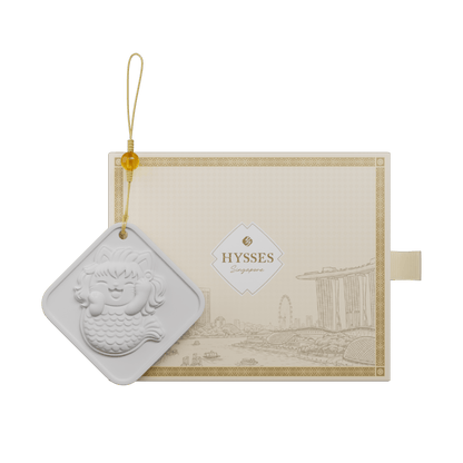 Hysses Singapore Home & Scent Gift Set Of 2, Pura Mercat Clay Charm & Essential Oil, Orchid Ambrette, 2ml