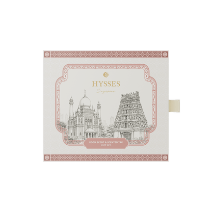 Hysses Singapore Home & Scent Gift Set of 2, Pura Mercat Scented Tag & Room Scent, Pandanus Lily