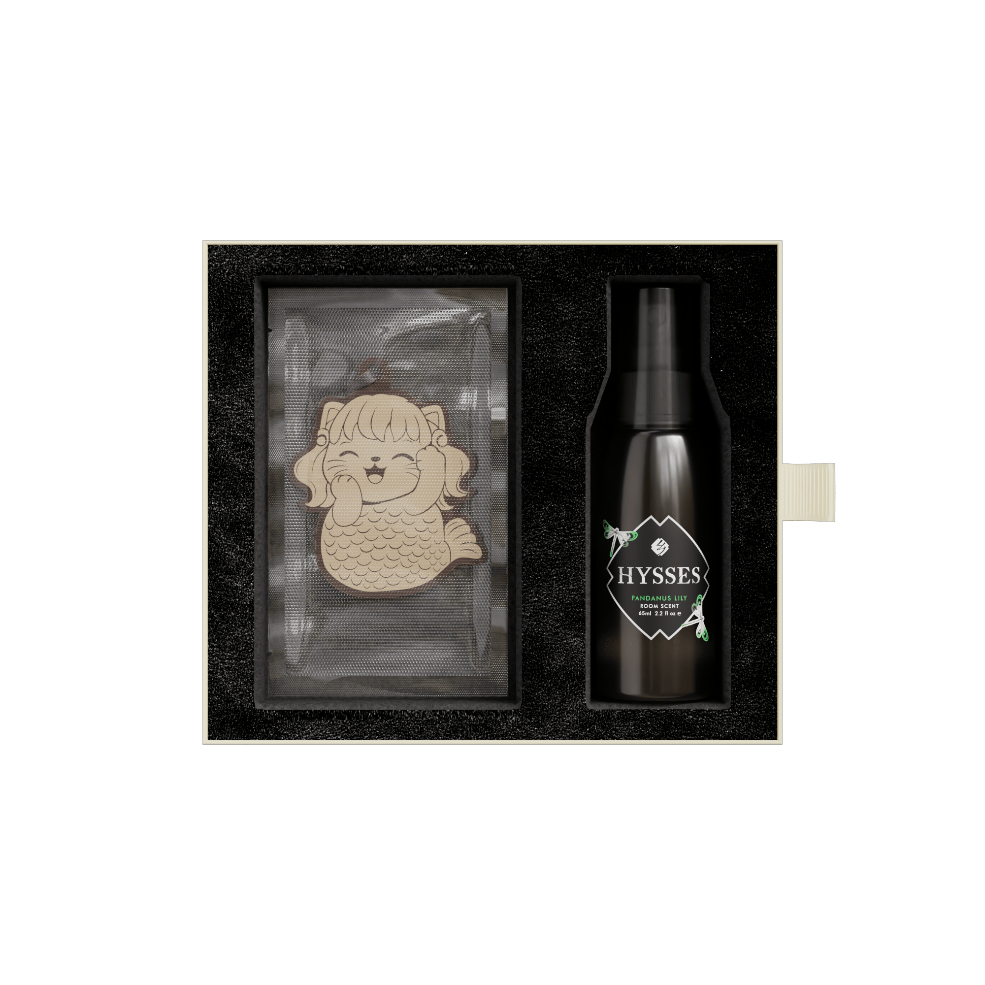 Hysses Singapore Home & Scent Gift Set of 2, Pura Mercat Scented Tag & Room Scent, Pandanus Lily