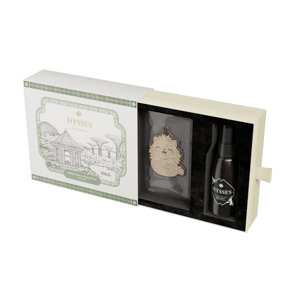 Hysses Singapore Home & Scent Gift Set of 2, Tasek Mercat Scented Tag & Room Scent, Pandanus Lily