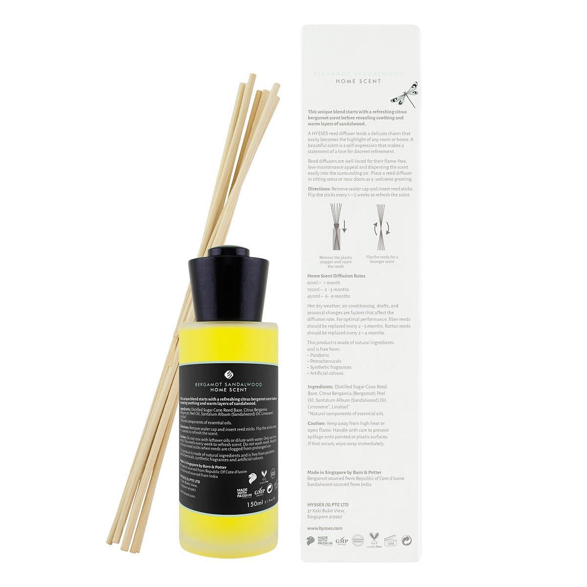 Hysses Singapore Home & Scent Home Scent Reed Diffuser Bergamot Sandalwood