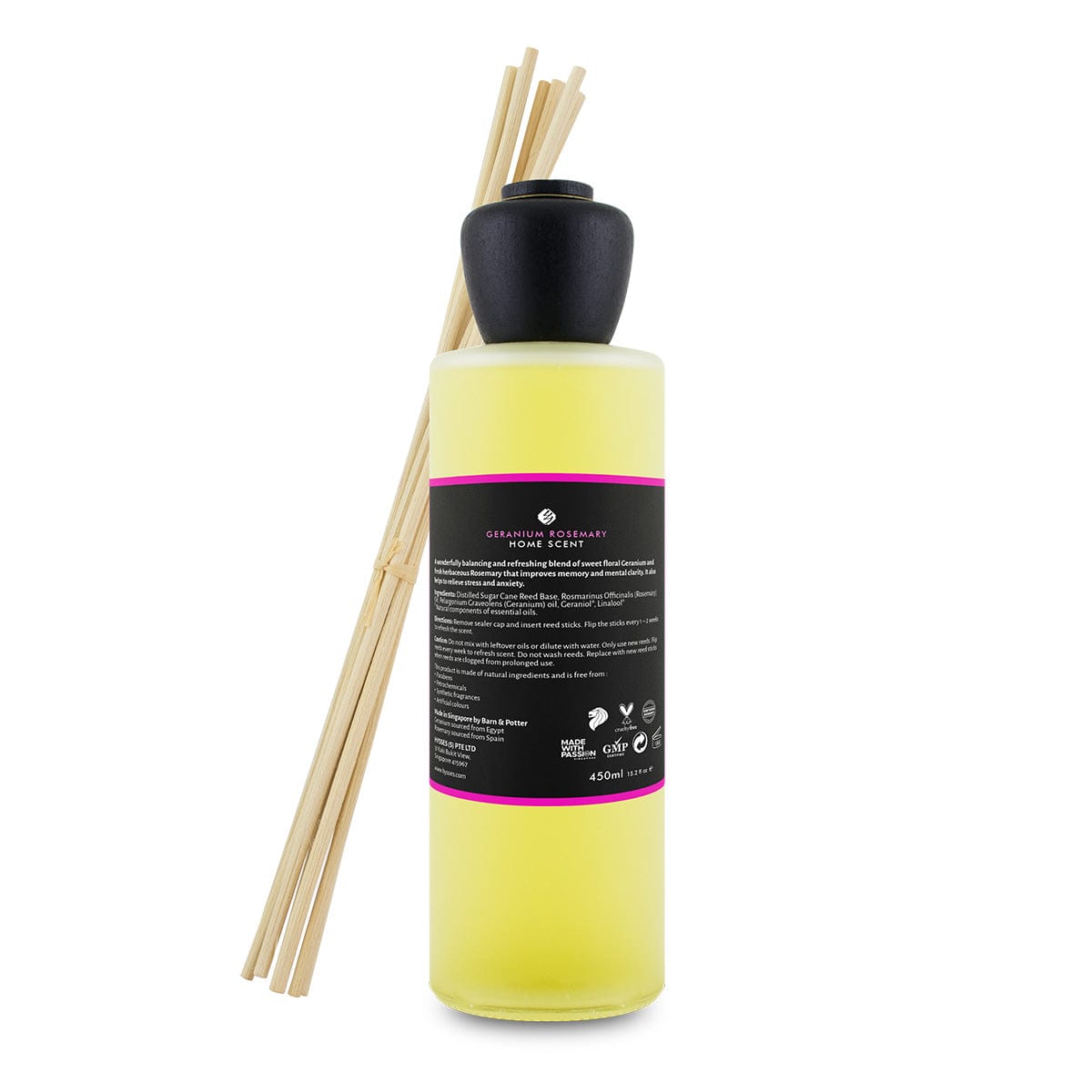 Hysses Singapore Home & Scent Home Scent Reed Diffuser Geranium Rosemary
