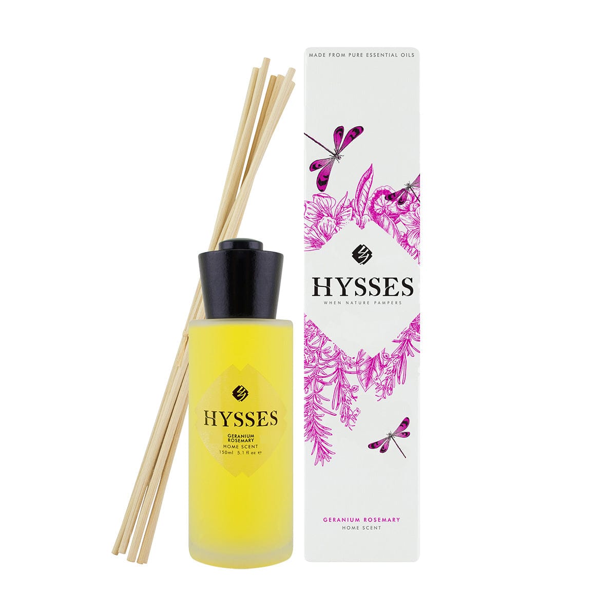 Hysses Singapore Home & Scent 150ml Home Scent Reed Diffuser Geranium Rosemary