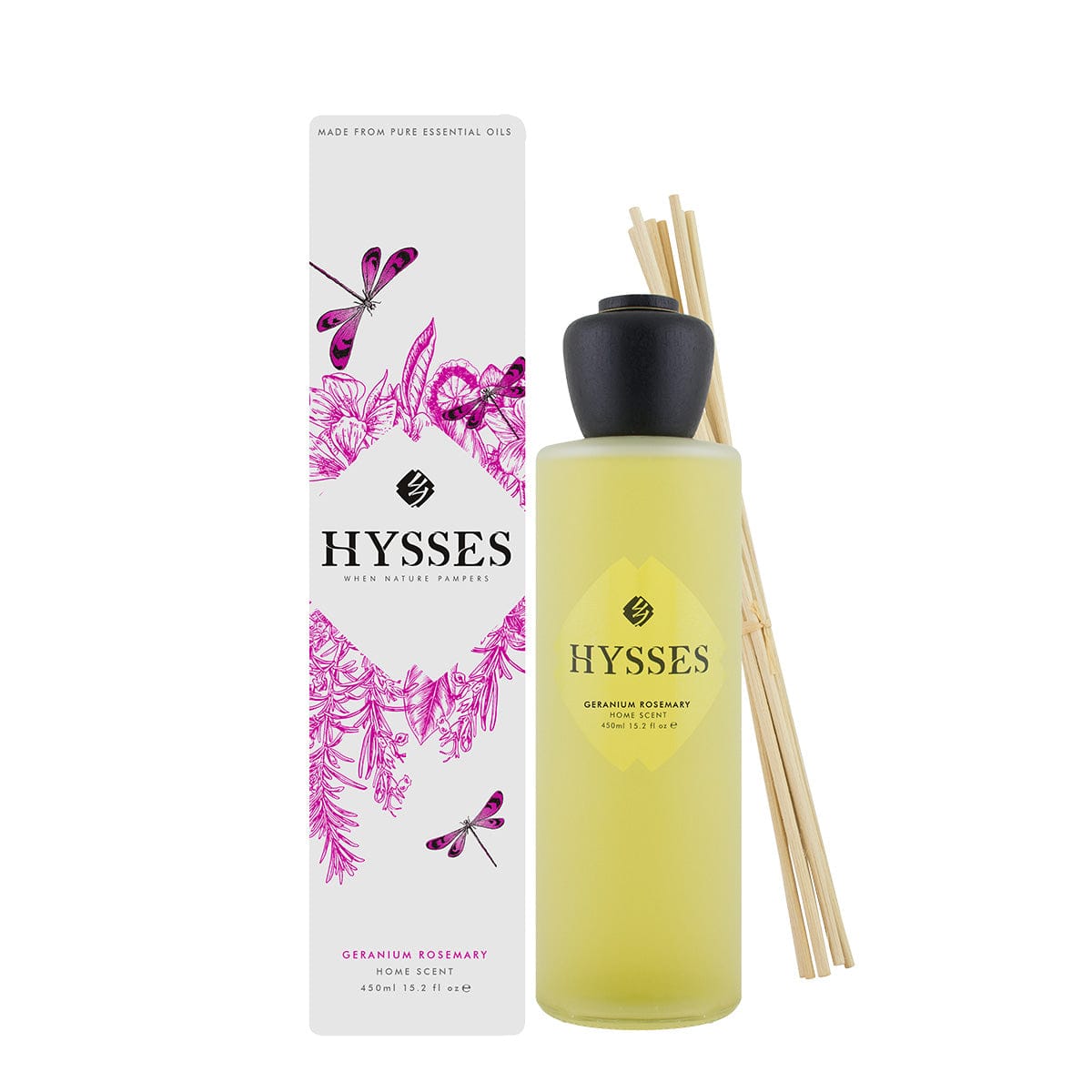 Hysses Singapore Home & Scent 450ml Home Scent Reed Diffuser Geranium Rosemary