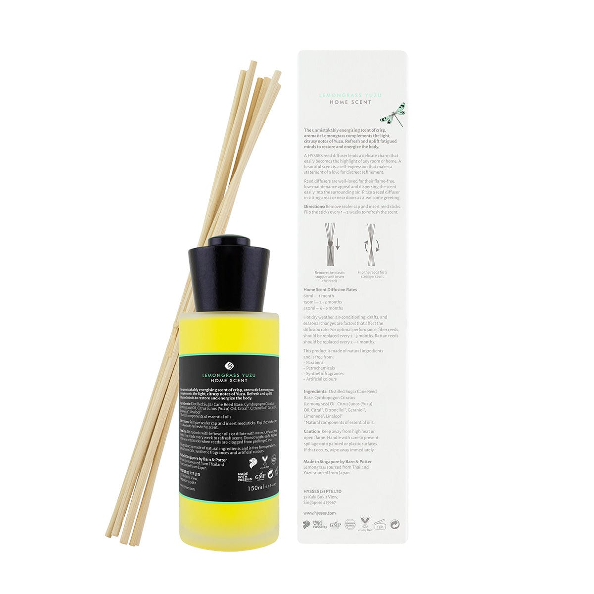 Hysses Singapore Home & Scent Home Scent Reed Diffuser Lemongrass Yuzu