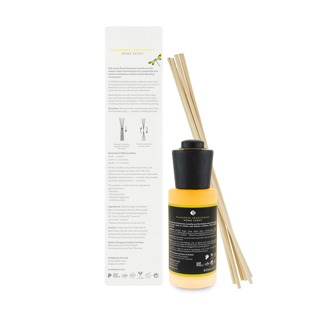 Hysses Singapore Home & Scent Home Scent Reed Diffuser Palmarosa Lemongrass