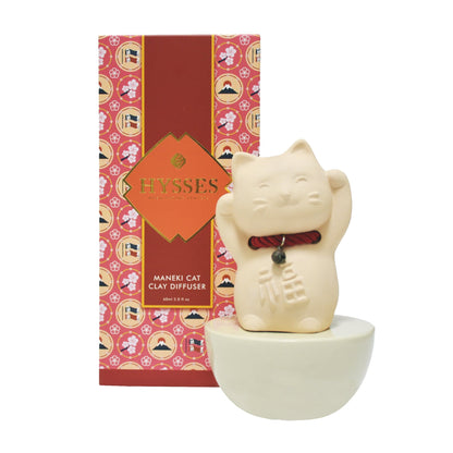 Hysses Singapore Home & Scent Maneki Cat Clay Diffuser