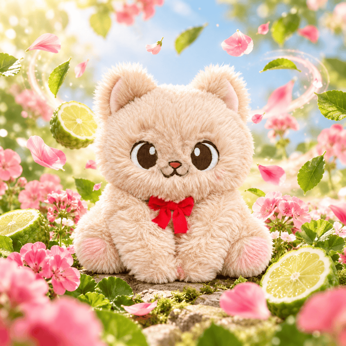 Hysses Singapore Home & Scent Maneki Chou Chou Plushie, Bergamot Geranium