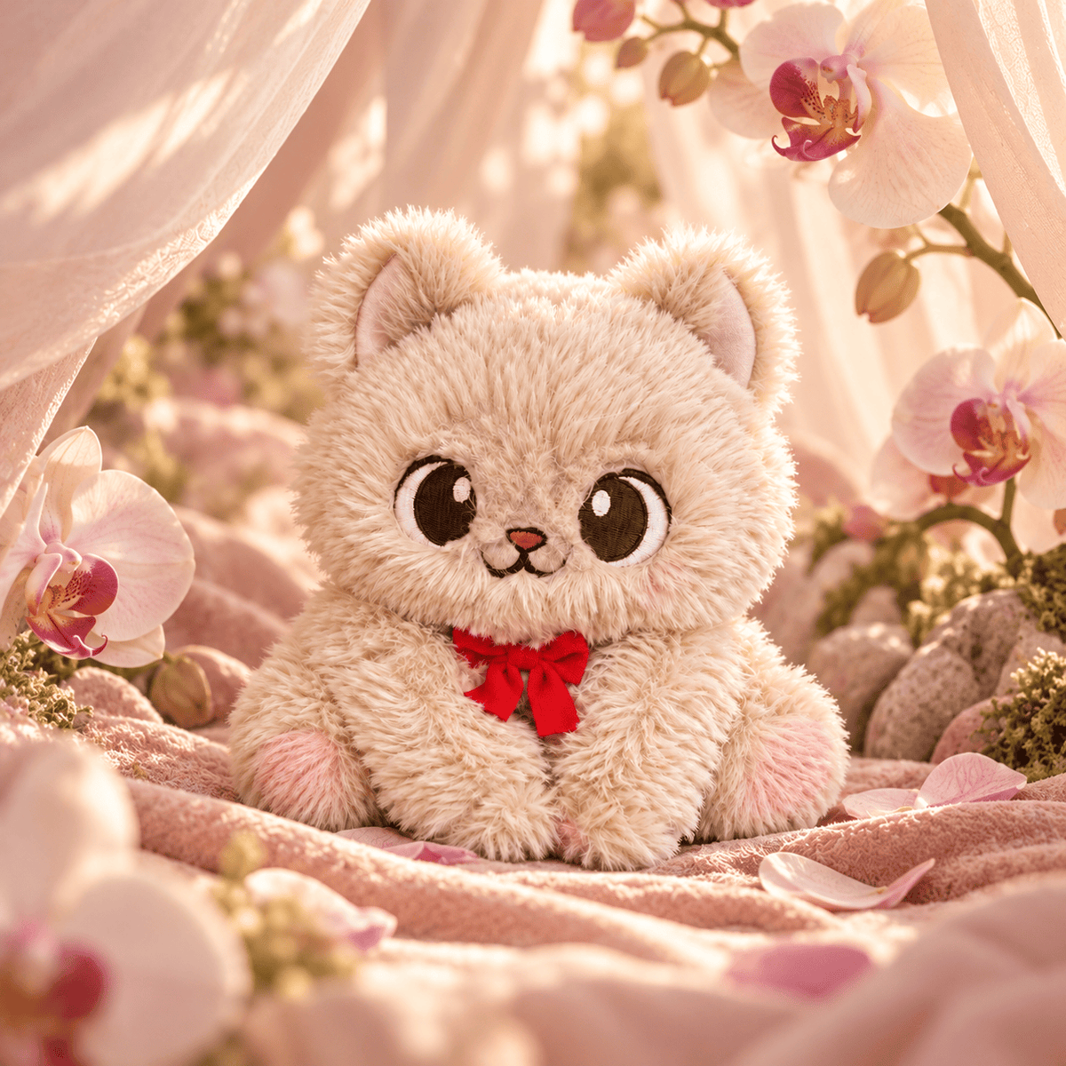 Hysses Singapore Home & Scent Maneki Chou Chou Plushie, Orchid Ambrette
