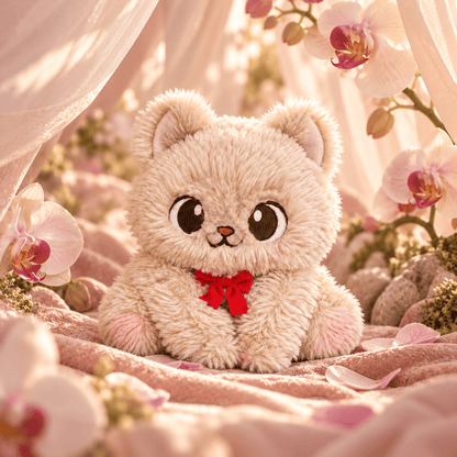 Hysses Singapore Home & Scent Maneki Chou Chou Plushie, Orchid Ambrette