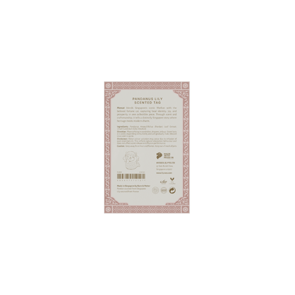 Hysses Singapore Home & Scent Mercat Scented Tag, Pura, Pandanus Lily