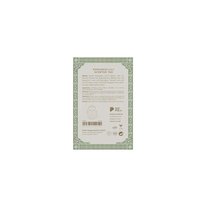 Hysses Singapore Home & Scent Mercat Scented Tag, Tasek, Pandanus Lily