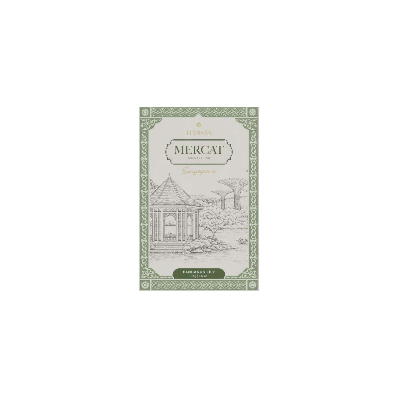 Hysses Singapore Home & Scent Mercat Scented Tag, Tasek, Pandanus Lily