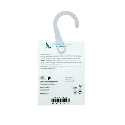 Hysses Singapore Home & Scent Scented Pouch, Bergamot Geranium