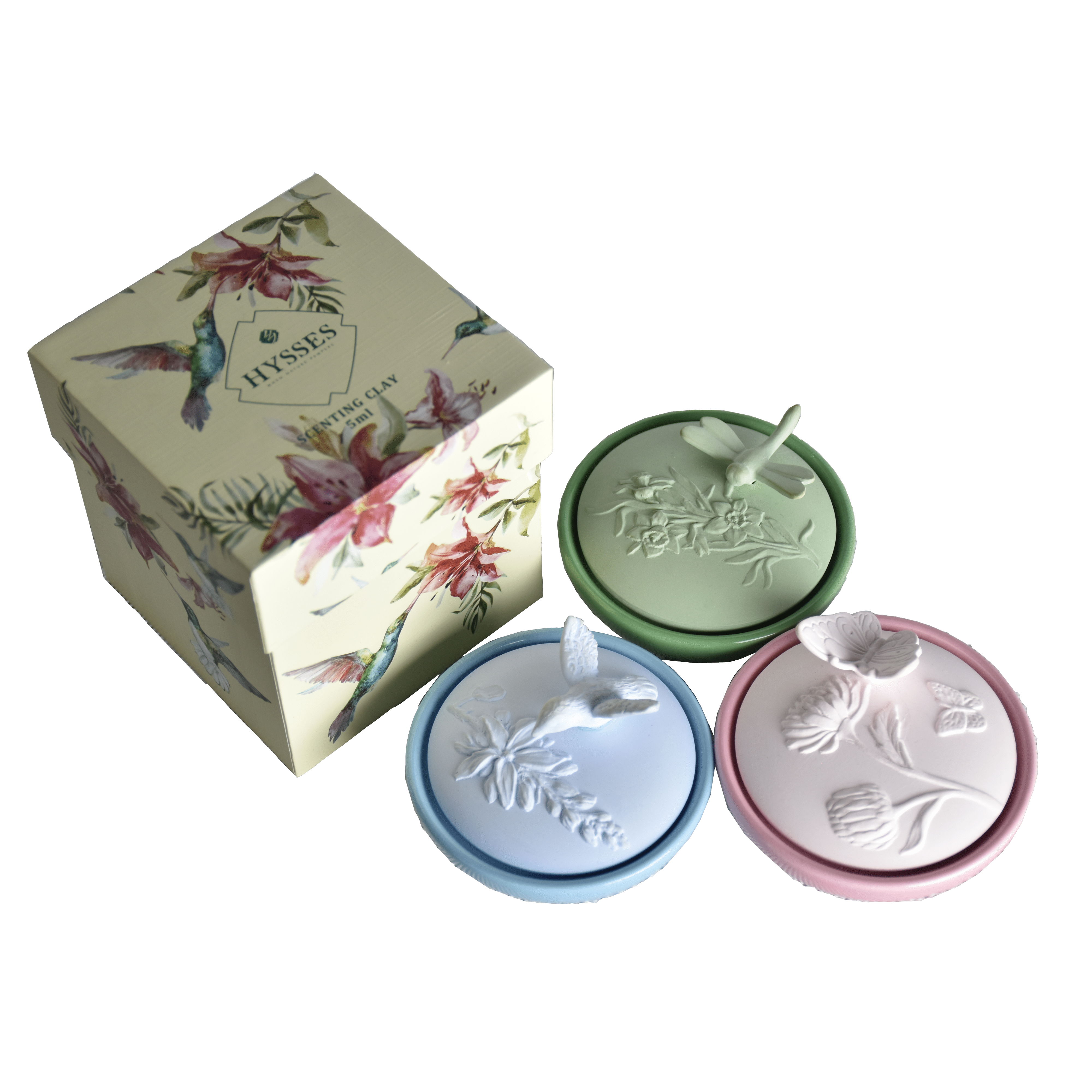 Hysses Singapore Home & Scent Scenting Clay  Emerald Fly, Lemongrass 5ml