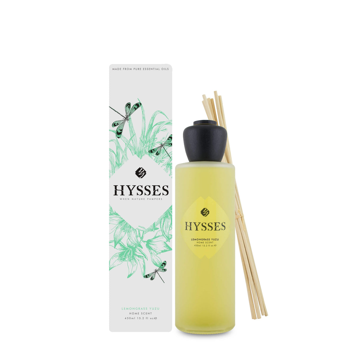 Hysses Home Scents 150ml Home Scent Reed Diffuser Lemongrass Yuzu, 150ml