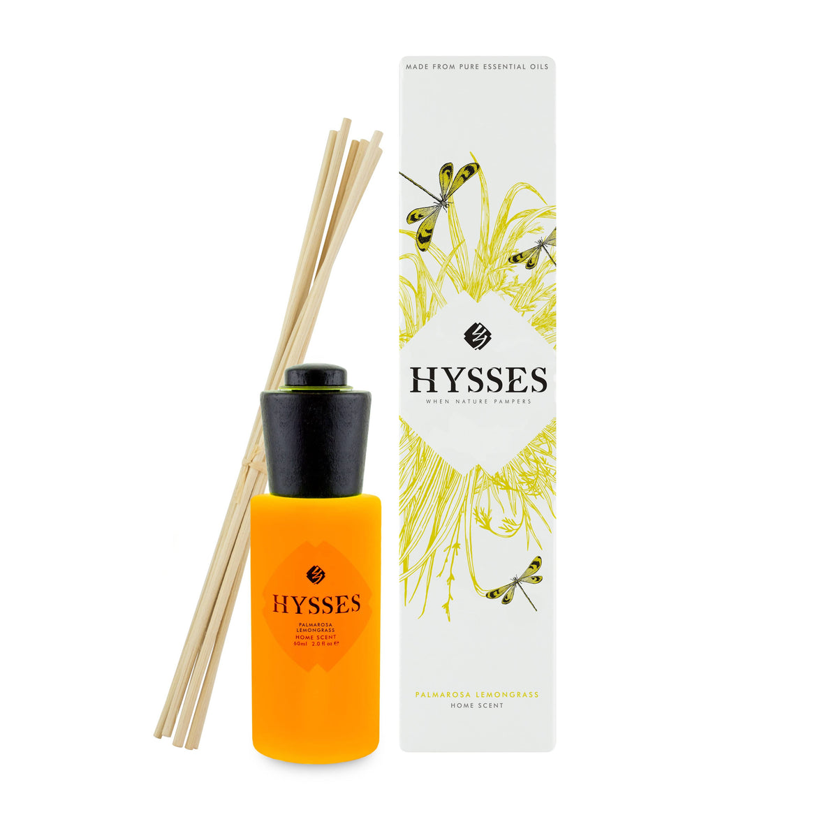 Hysses Home Scents 60ml Home Scent Reed Diffuser Palmarosa Lemongrass, 60ml