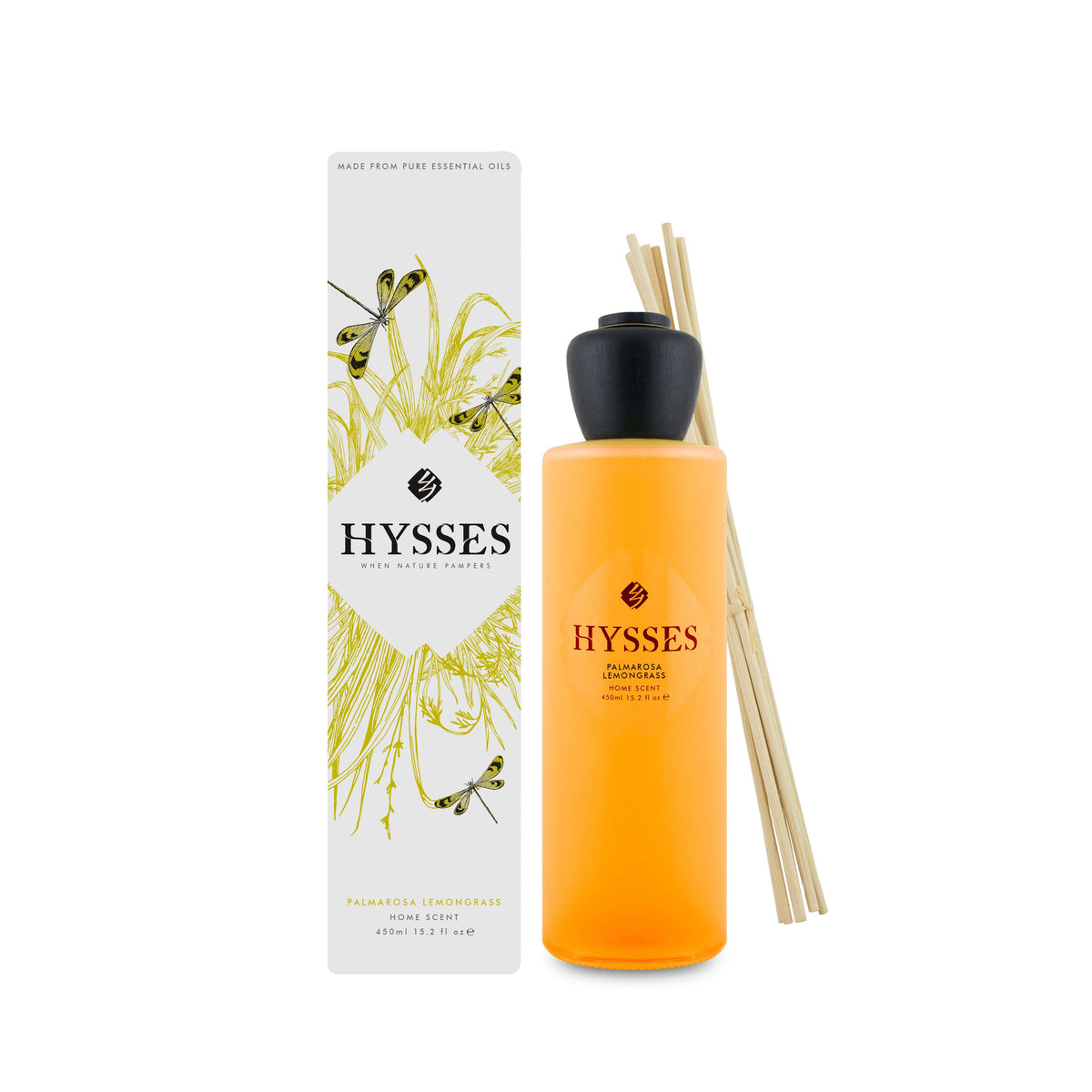 Hysses Home Scents 60ml Home Scent Reed Diffuser Palmarosa Lemongrass, 60ml