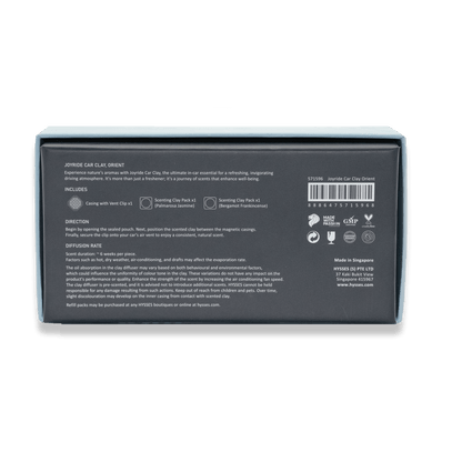 Hysses Singapore Home Scents Joyride Car Clay, Orient (Palmarosa Jasmine & Bergamot Frankincense) R