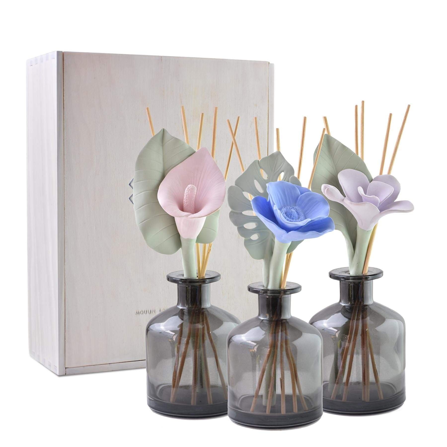 Hysses Home Scents Rose Geranium Moulin Botanic Diffuser (Cally Lily) Rose Geranium