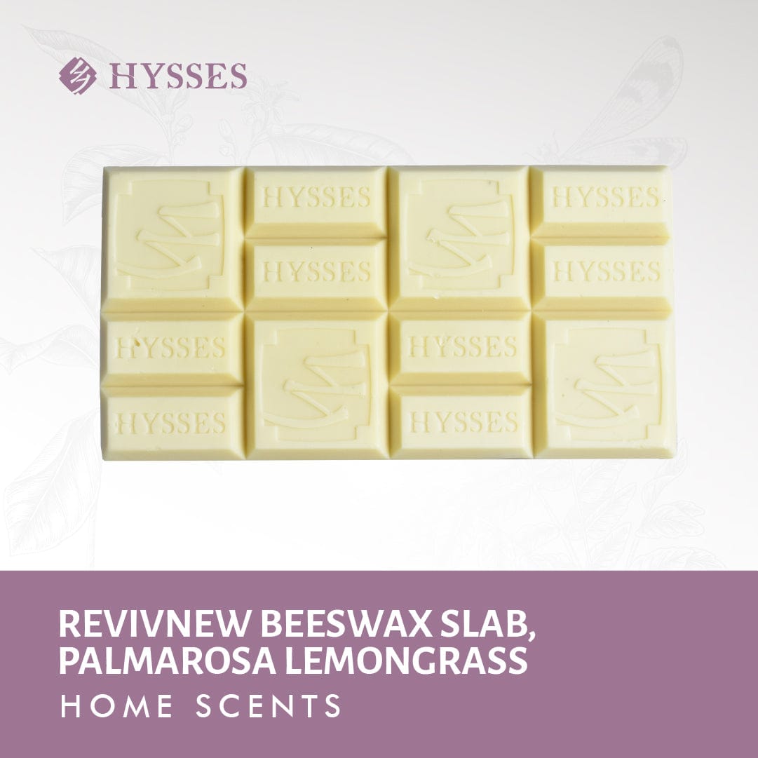 Hysses Home Scents RevivNew Beeswax Slab, Palmarosa Lemongrass