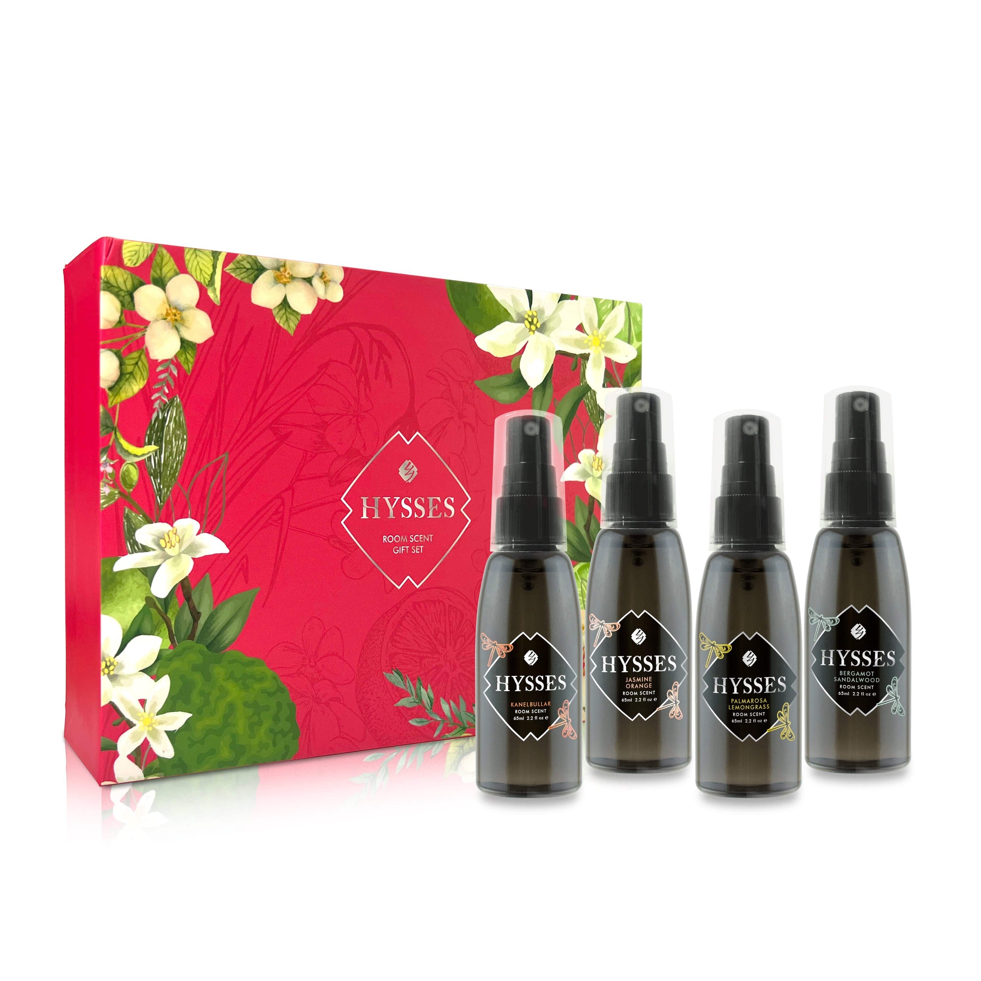 Hysses Home Scents Room Scent Gift Set of 4, Christmas Limited Ed.