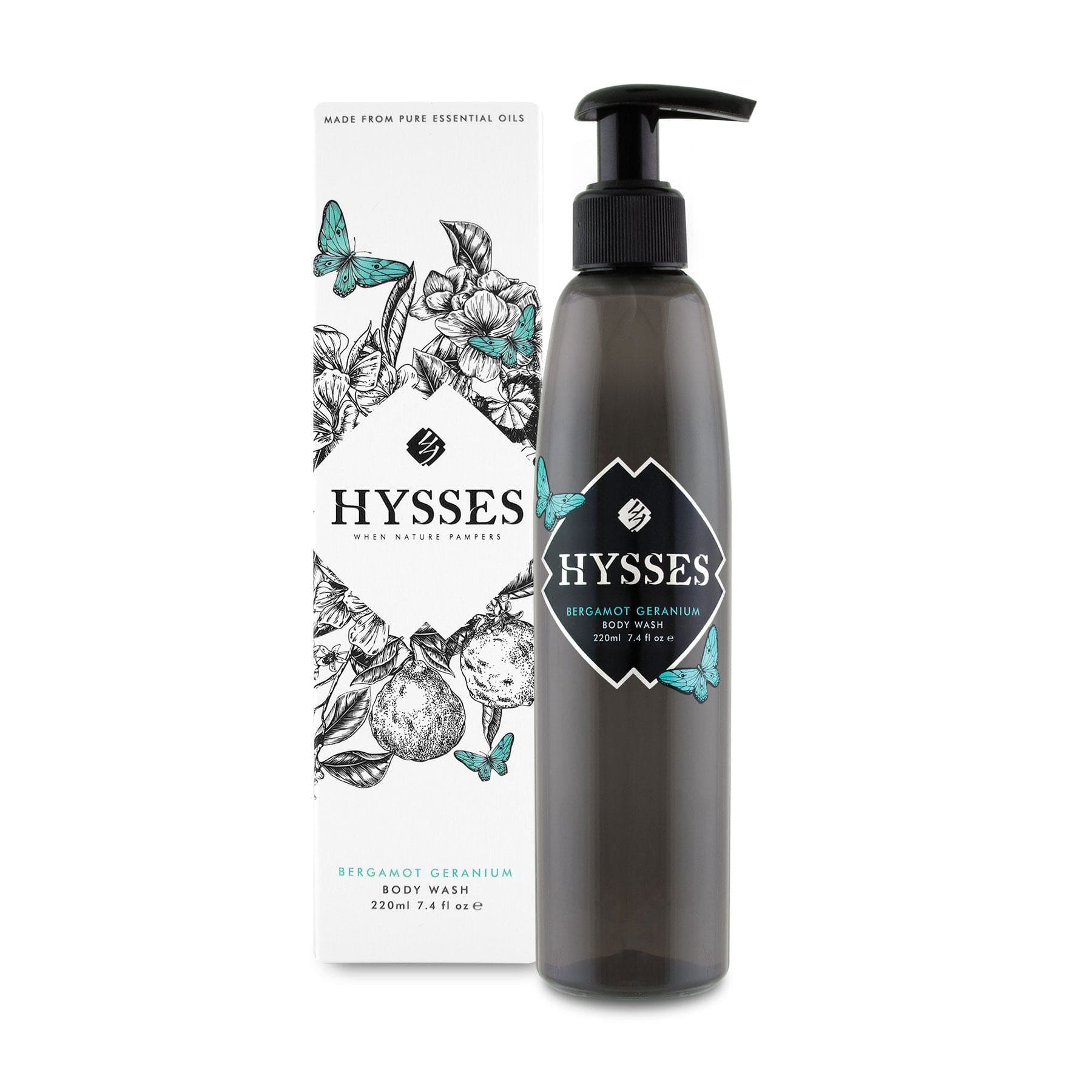 Hysses Body Care Body Wash Bergamot Geranium, 220ml