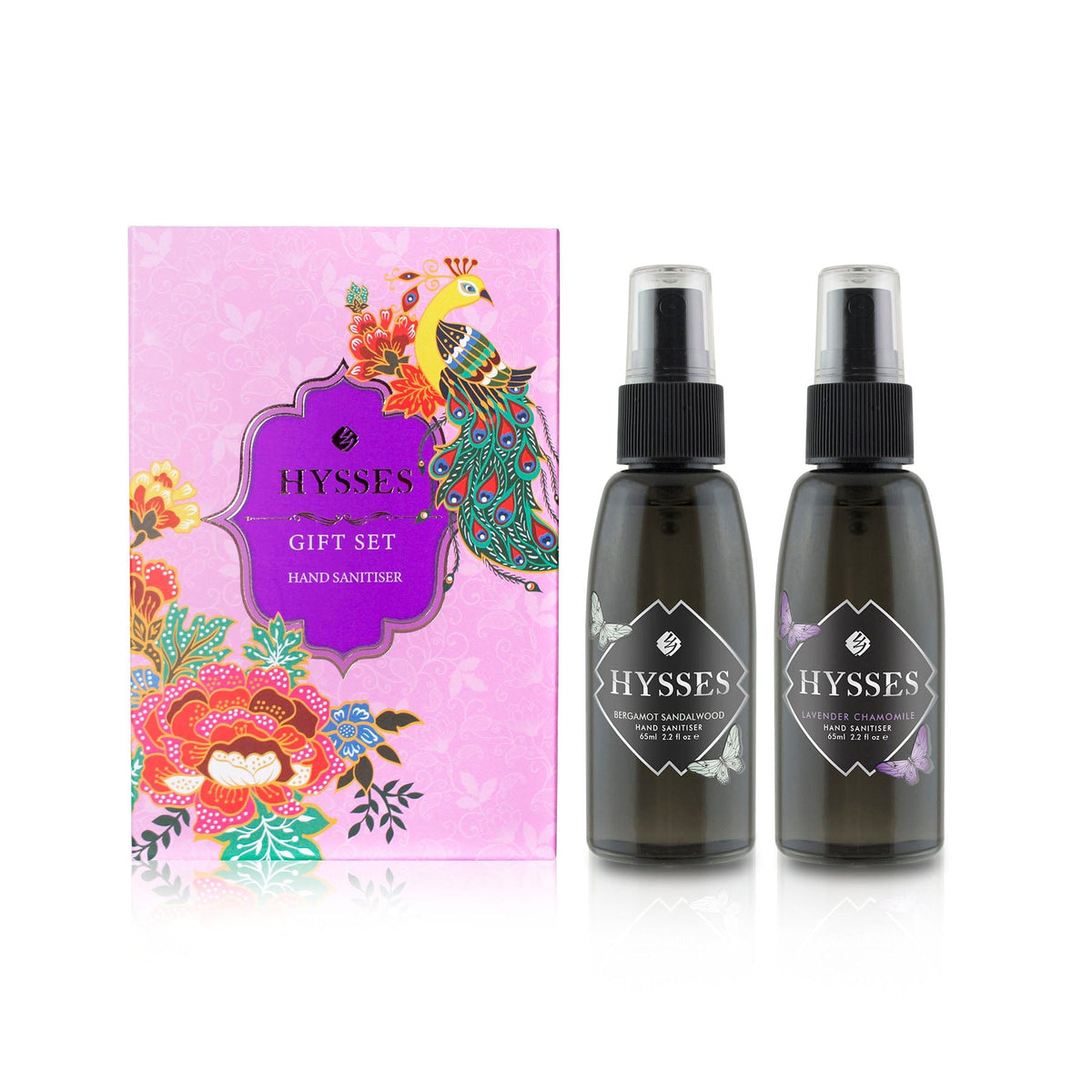 Hysses Body Care Hand Sanitiser Gift Set, Bergamot Sandalwood &amp; Lavender Chamomile