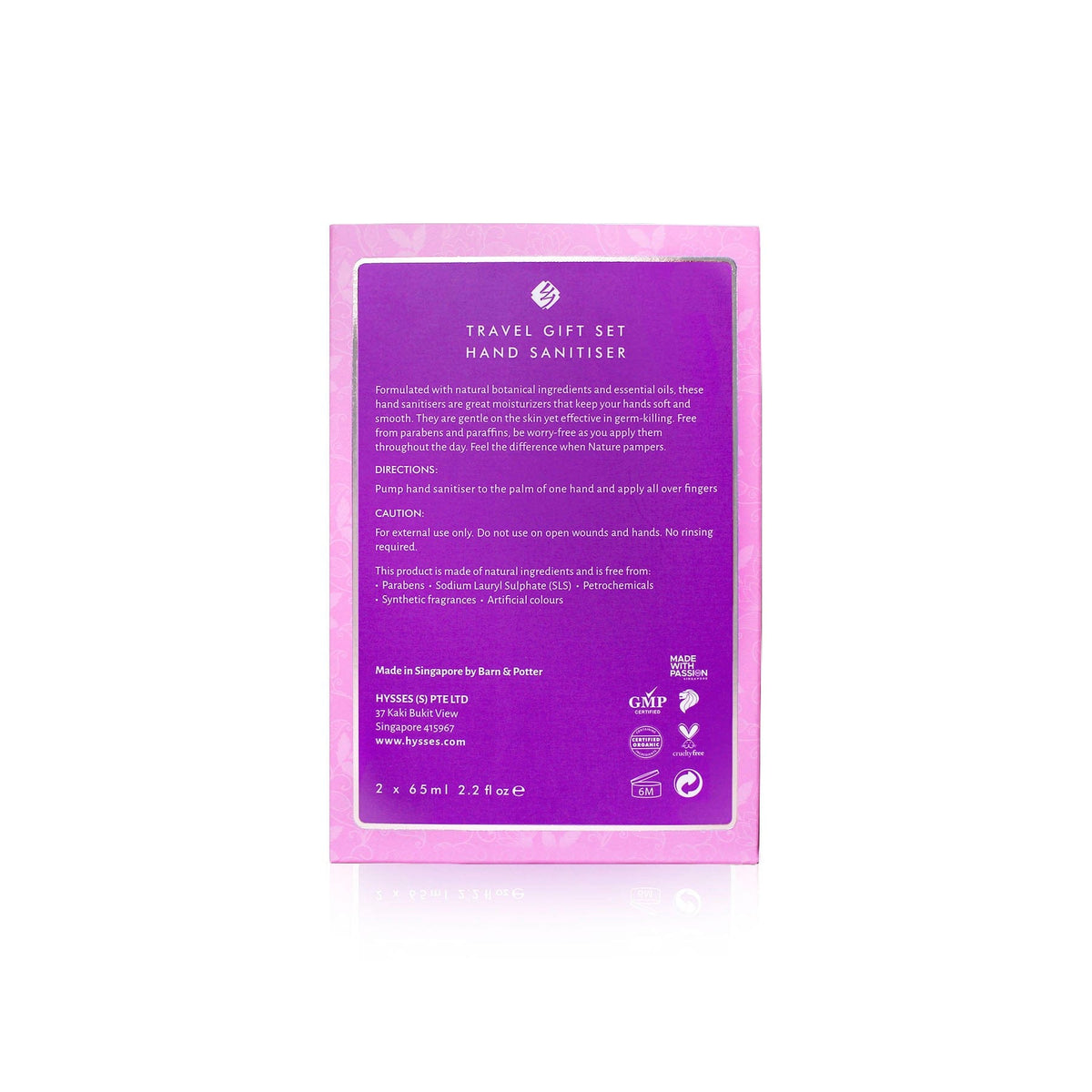 Hysses Body Care Hand Sanitiser Gift Set, Bergamot Sandalwood &amp; Lavender Chamomile