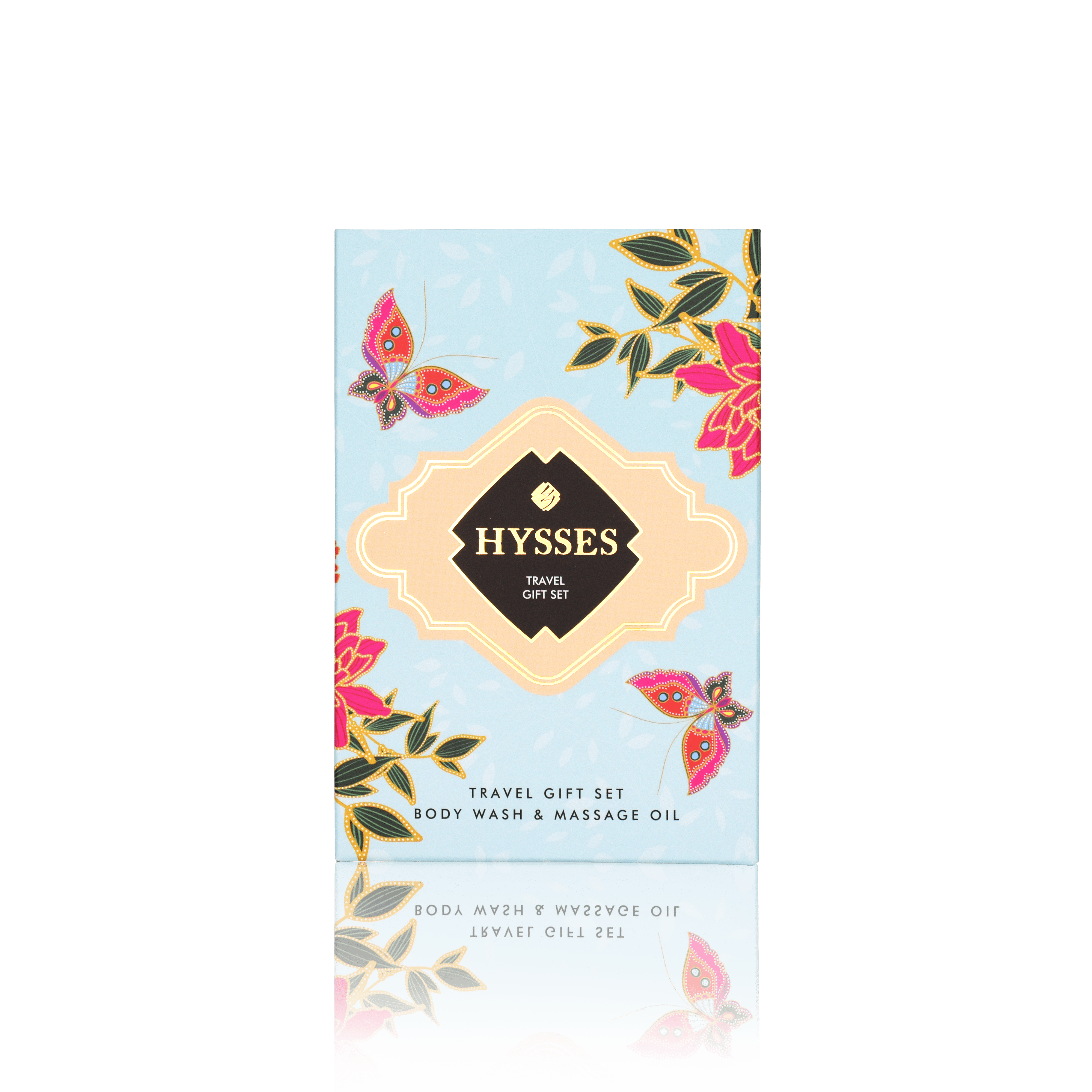Hysses Body Care Travel Gift Set (Body Wash & Massage Oil) Lavender Chamomile, 65ml