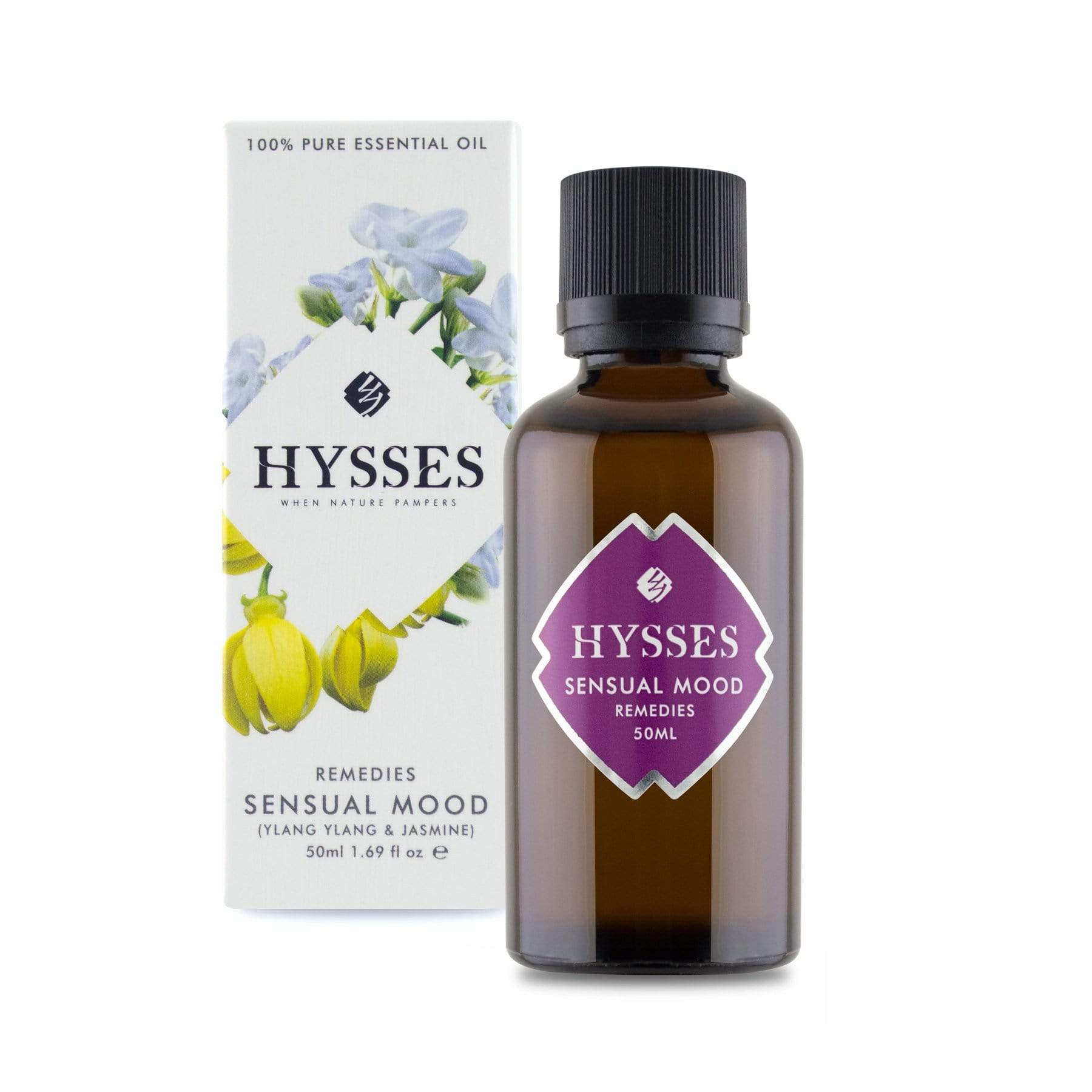 Hysses Essential Oil Remedies, Sensual Mood (Ylang Ylang & Jasmine), 50ml