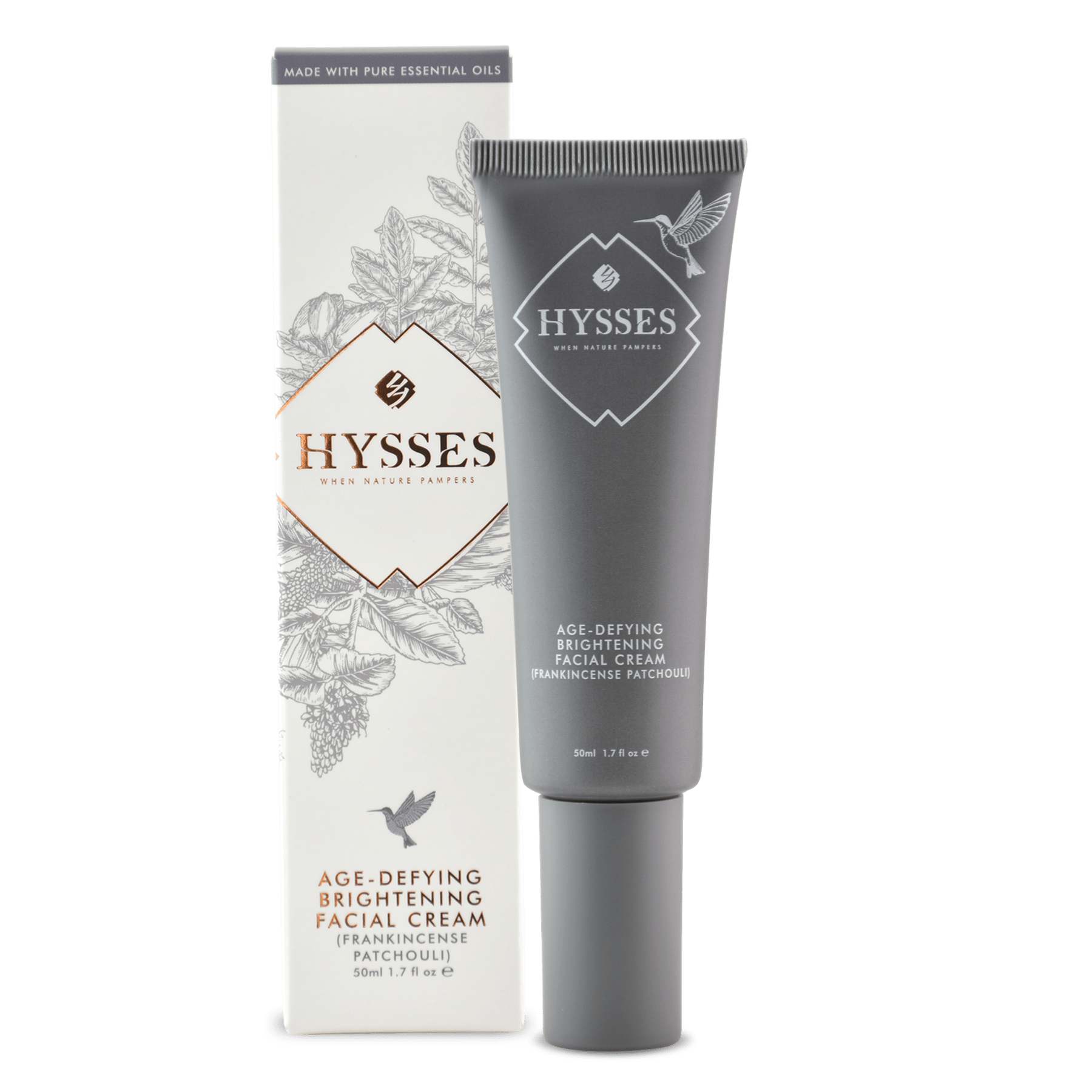 Hysses Face Care Age Defying Brightening Facial Cream Frankincense Patchouli