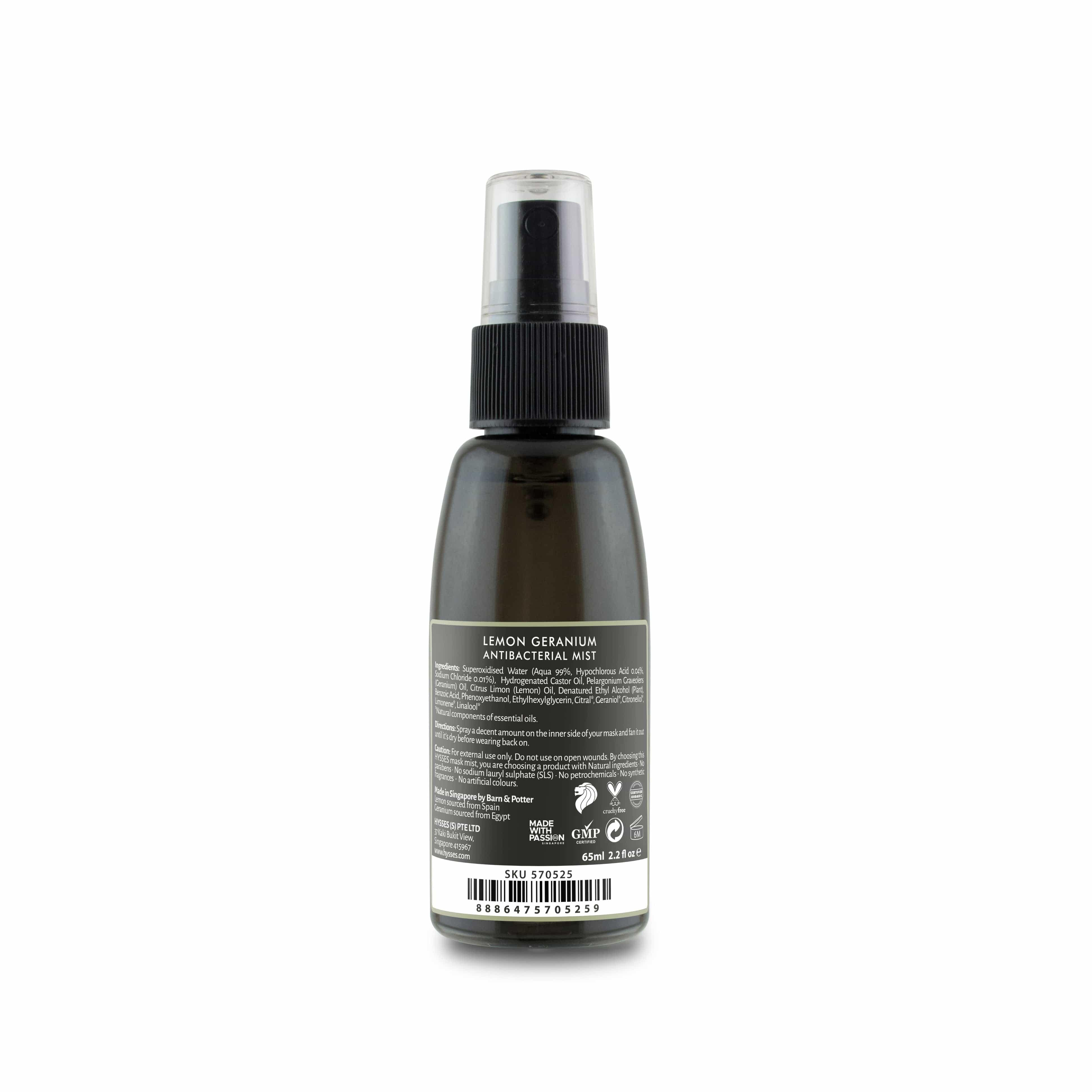 Hysses Face Care Antibacterial Mist, Lemon Geranium