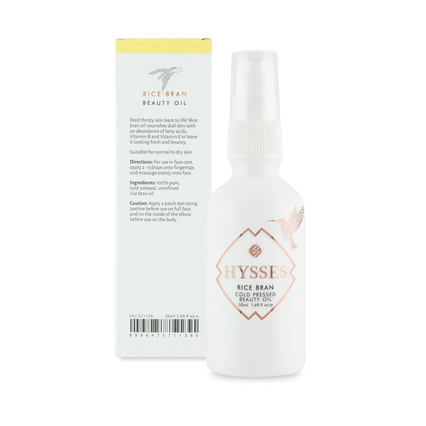 Hysses Face Care Cold Pressed Beauty Oil Rice Bran