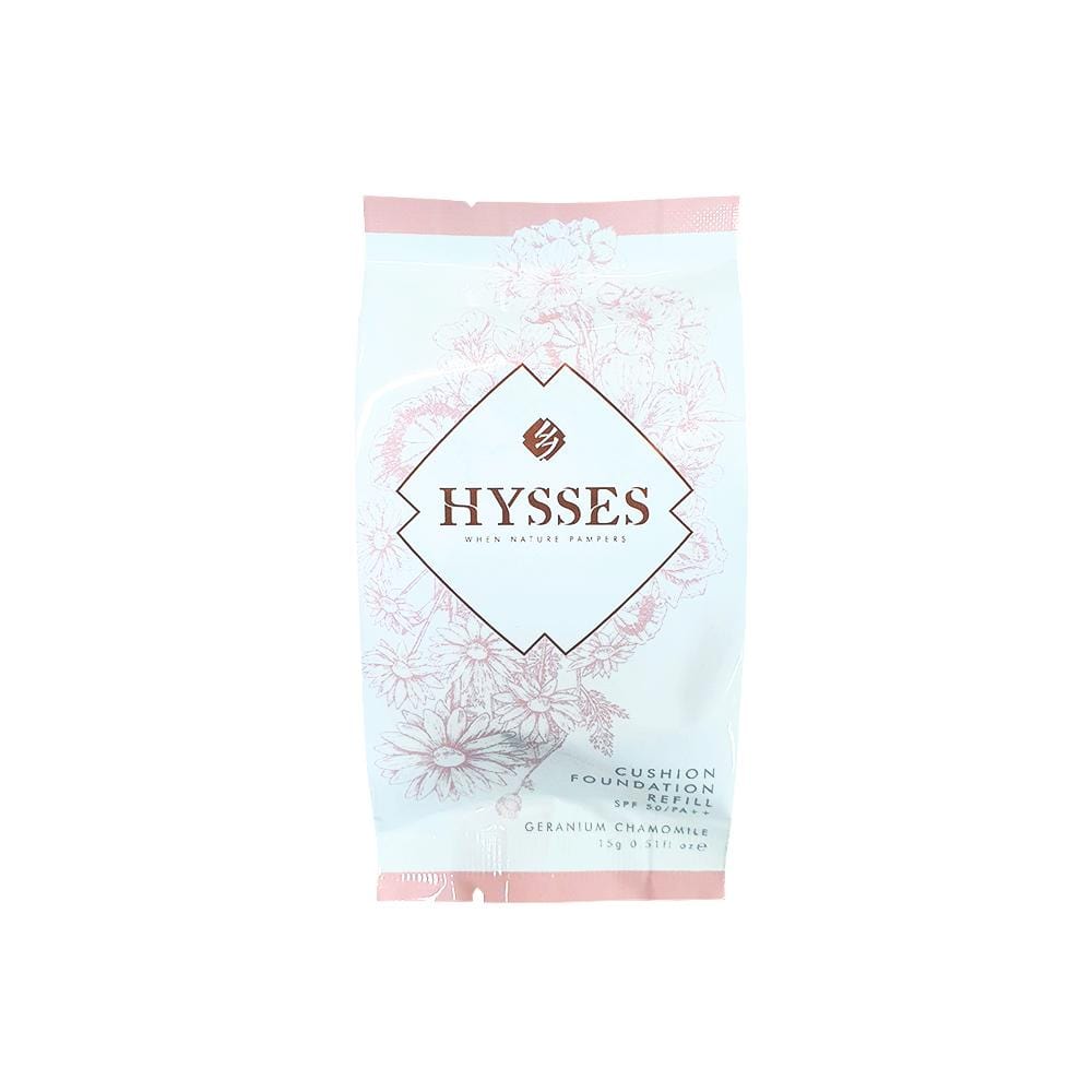 Hysses Face Care Beige Cushion Foundation Refill, Beige, Geranium Chamomile SPF 50/PA++