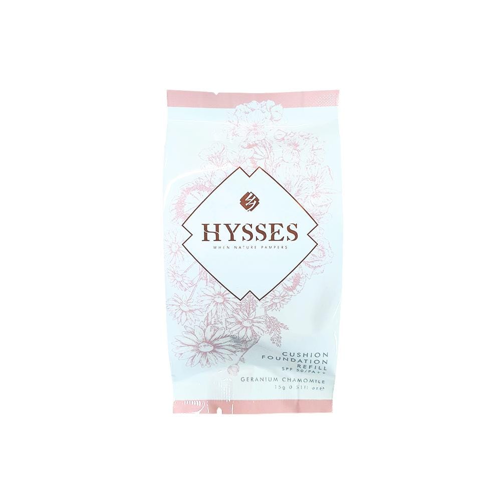 Hysses Face Care Cushion Foundation Refill, Geranium Chamomile SPF 50/PA++