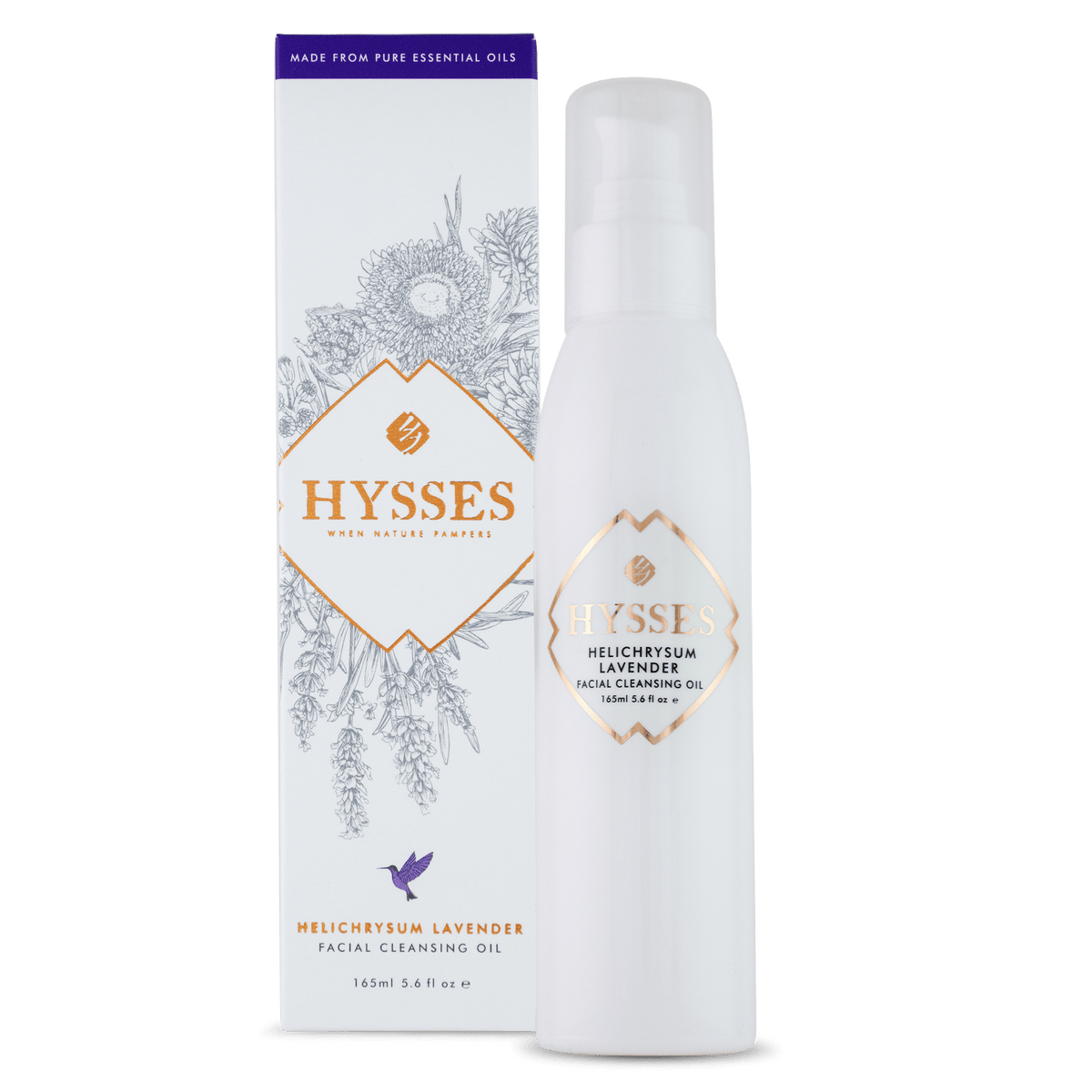 Hysses Face Care Facial Cleansing Oil Helichrysum Lavender, 165ml