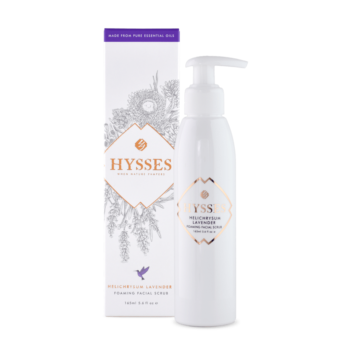 Hysses Face Care Facial Scrub Foaming Helichrysum Lavender