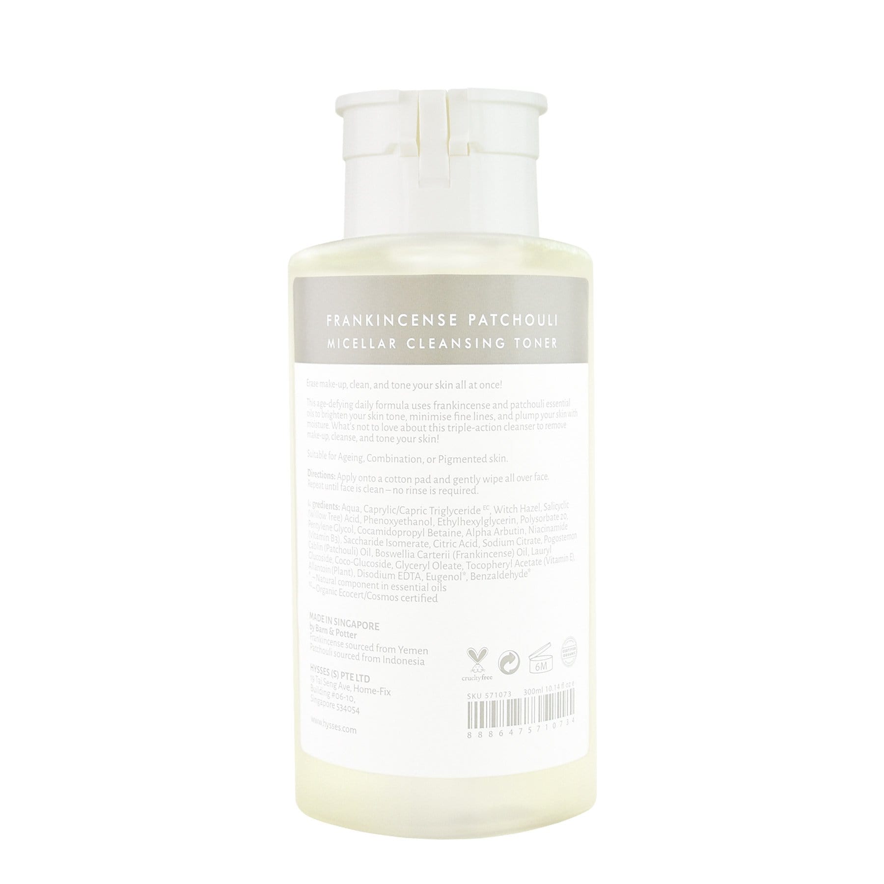 Hysses Face Care Micellar Cleansing Toner Frankincense Patchouli @RM95.92