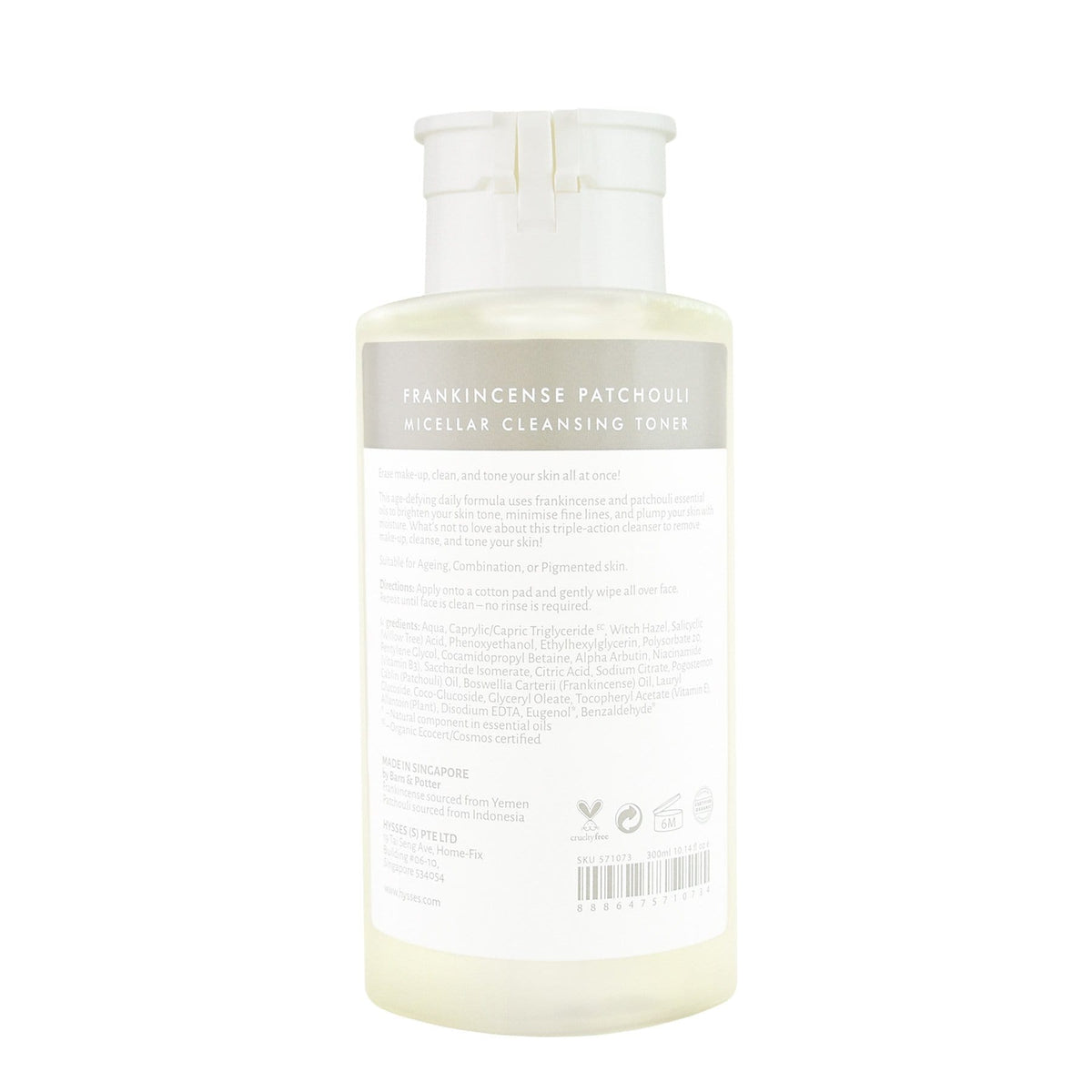 Hysses Face Care Micellar Cleansing Toner Frankincense Patchouli @RM95.92