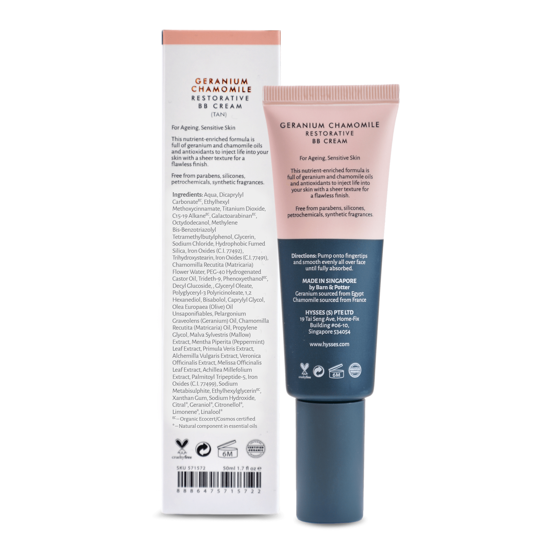 Hysses Face Care Restorative BB Cream Geranium Chamomile SPF20